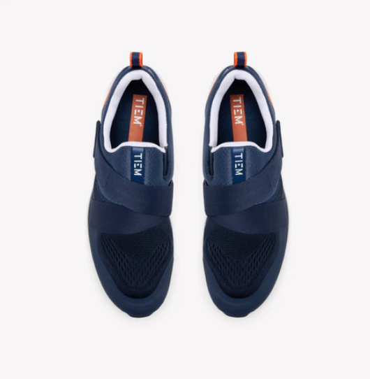 Tiem Men's Slipstream Cycling Shoe- Navy/Orange