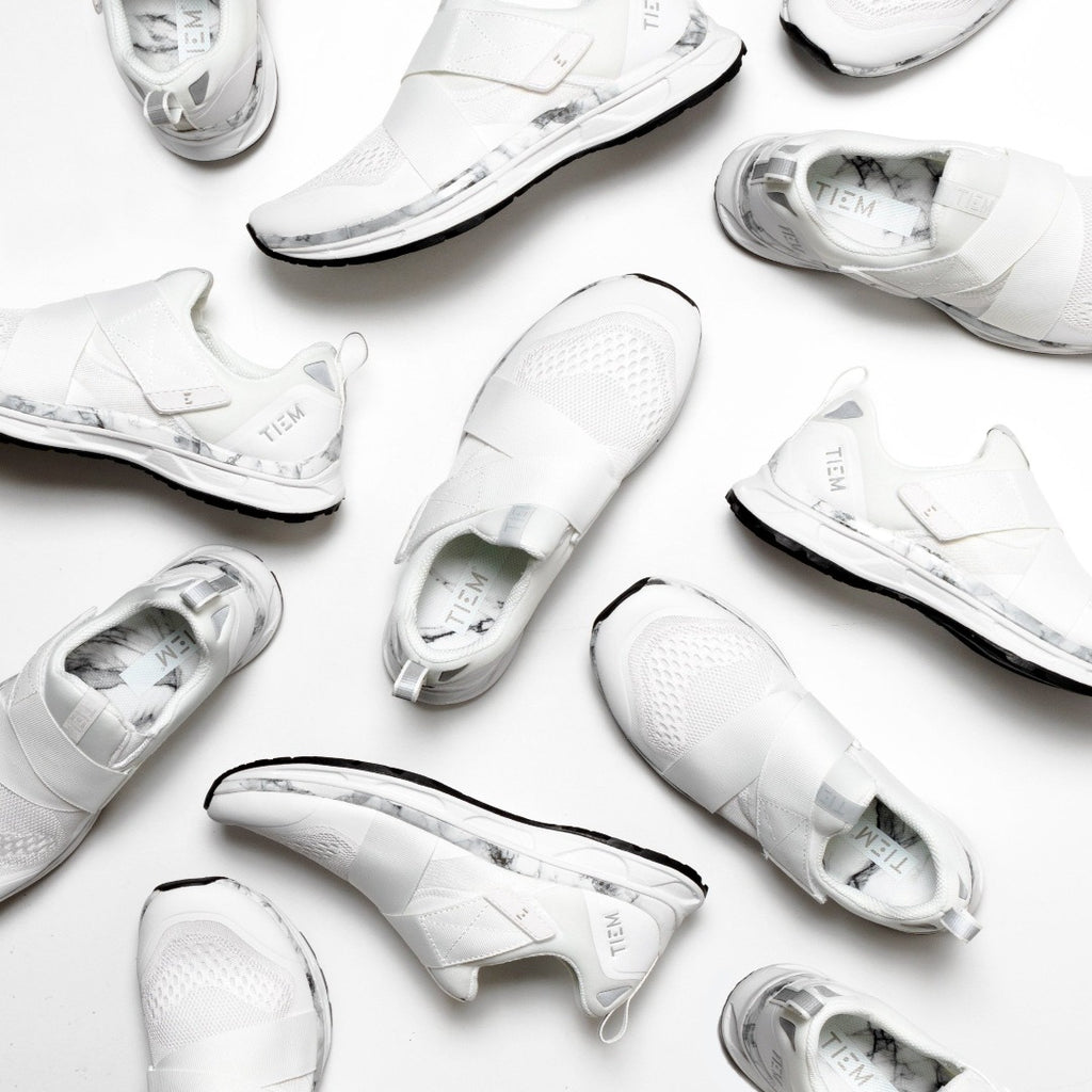 Tiem Slipstream Cycling Shoe- White Marble