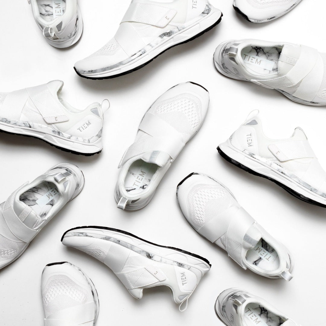 Tiem Slipstream Cycling Shoe- White Marble